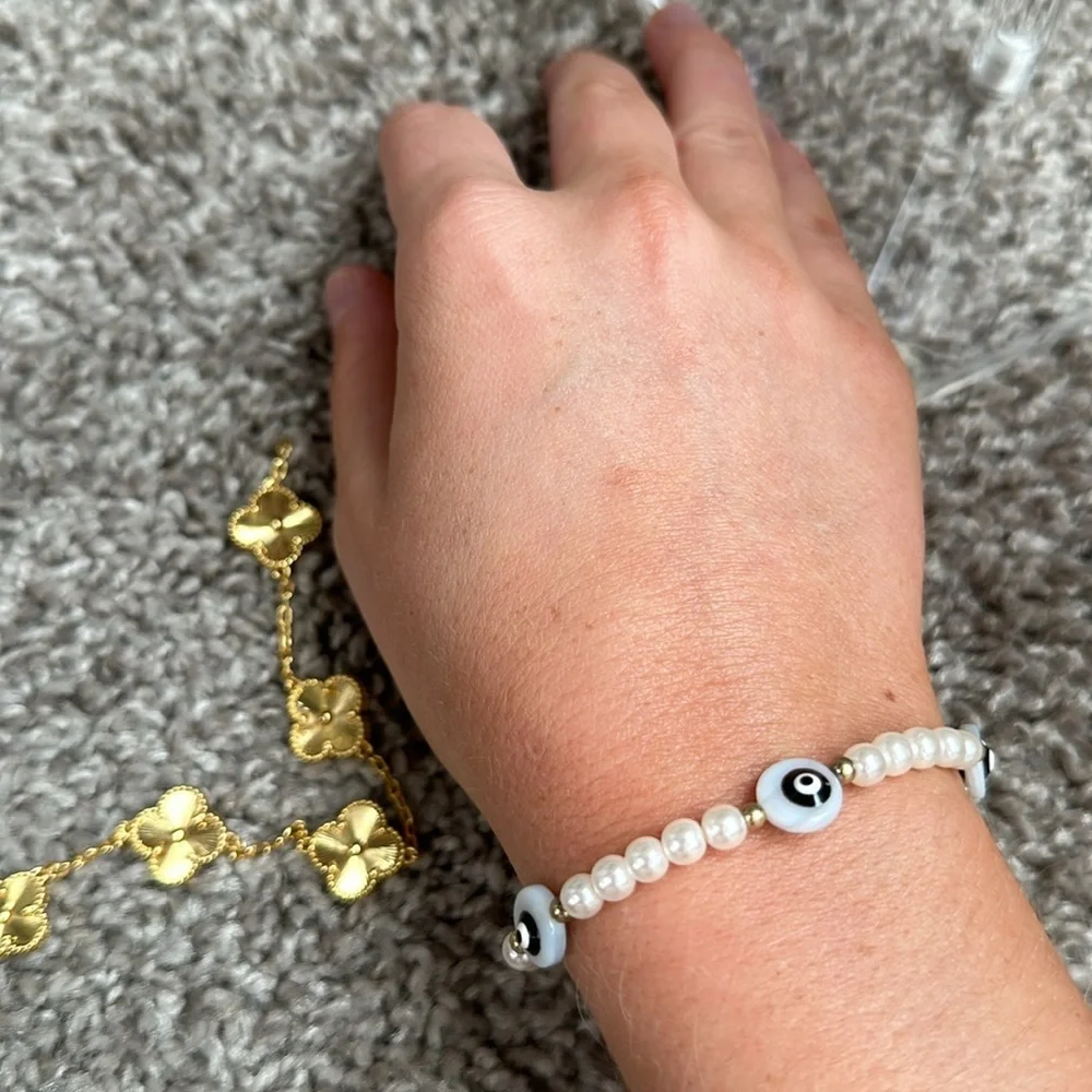 Etsy Fresh Water Pearl Evil Eye Bracelet OS